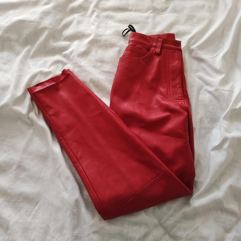 Maxfield Parrish Red Leather Pants